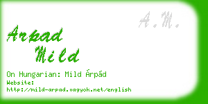 arpad mild business card