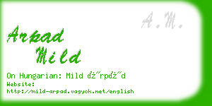 arpad mild business card